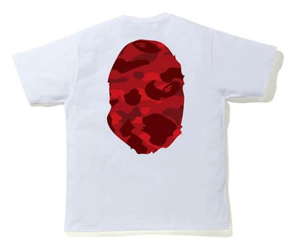 BAPE Color Camo Big Ape Head Tee White/Red