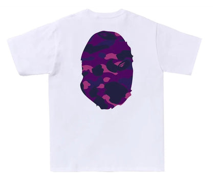 BAPE Color Camo Big Ape Head Tee White/Purple