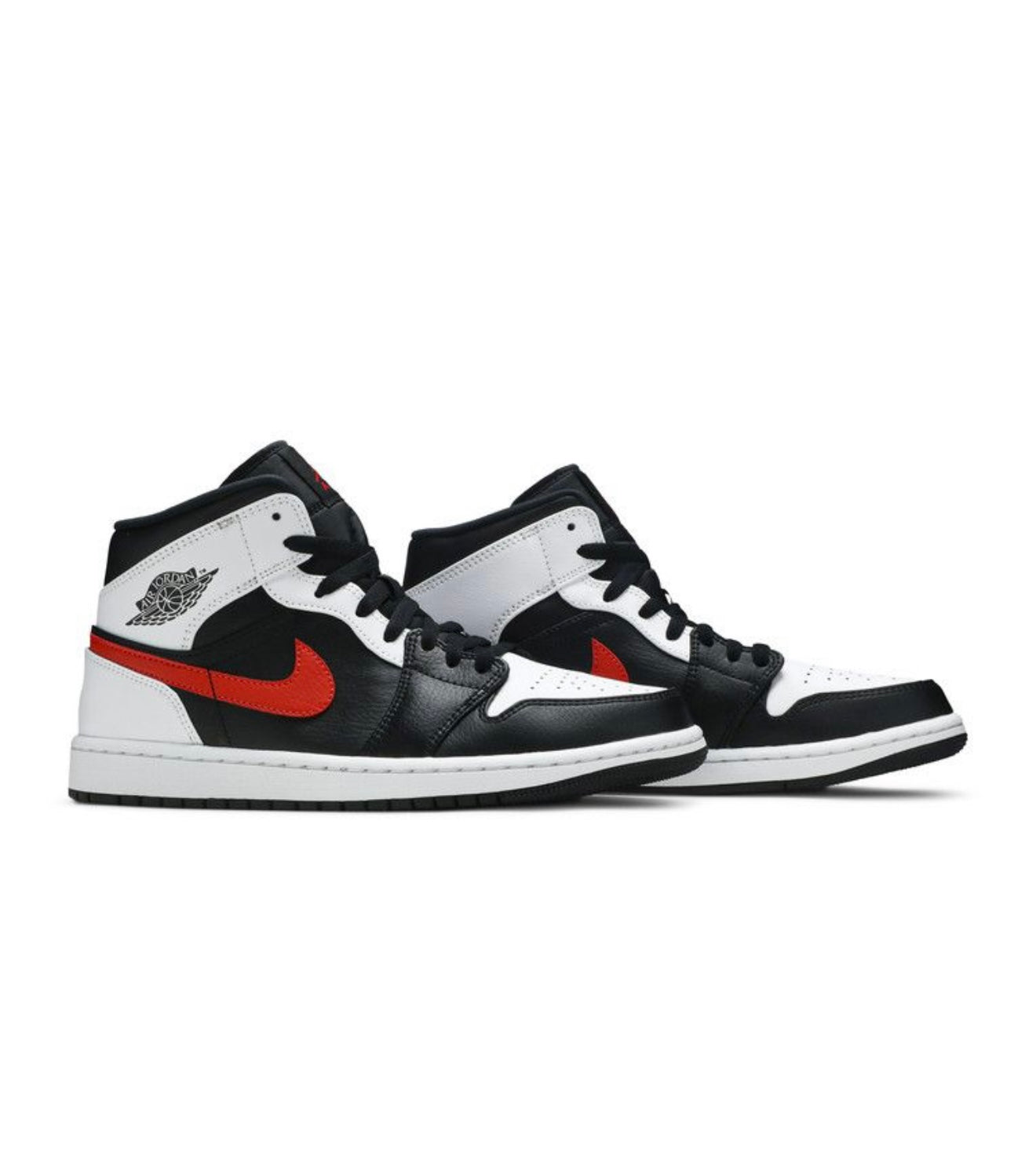 Air Jordan 1 Mid Black Chile Red White