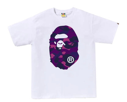 BAPE Color Camo Big Ape Head Tee White/Purple