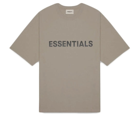 Fear of God Essentials Boxy T-Shirt Applique Logo Taupe