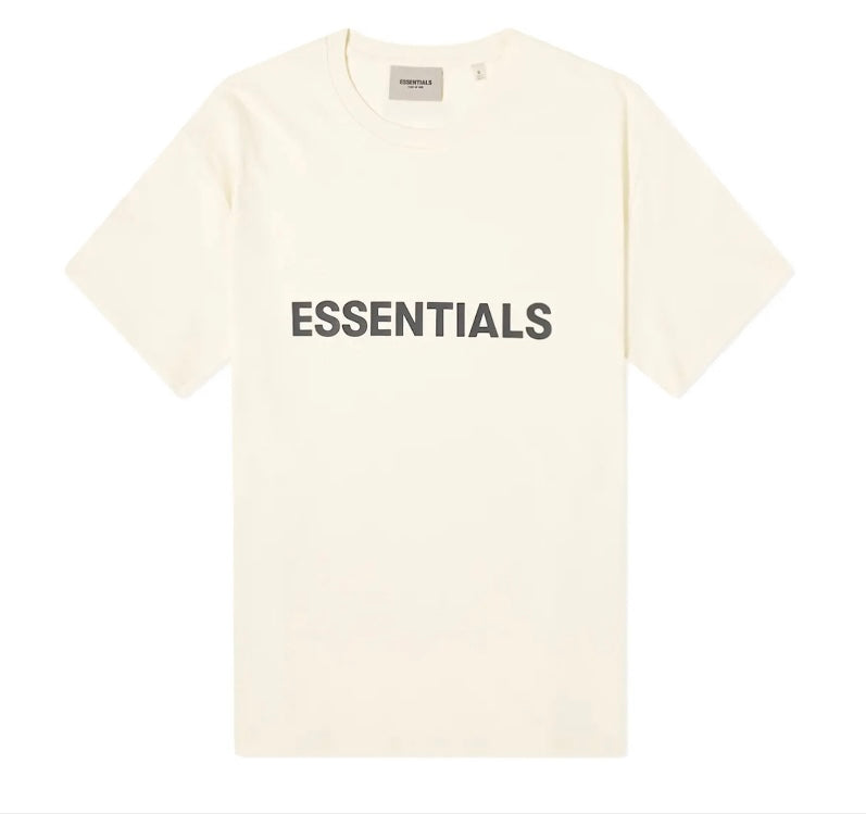 Fear of God Essentials Boxy T-Shirt Applique Logo Butter Cream