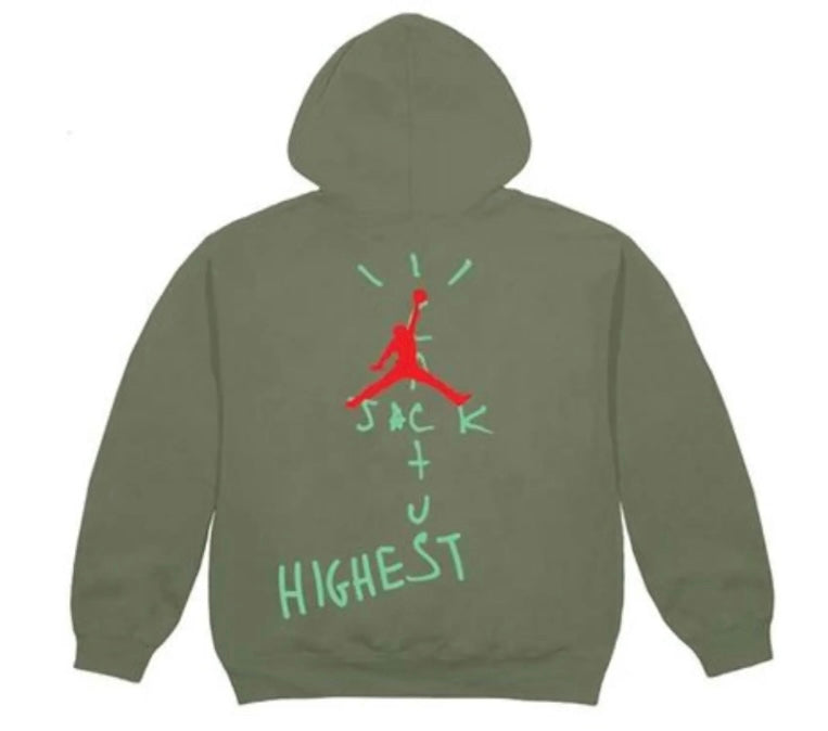 Travis Scott Jordan Cactus Jack Highest Hoodie Olive