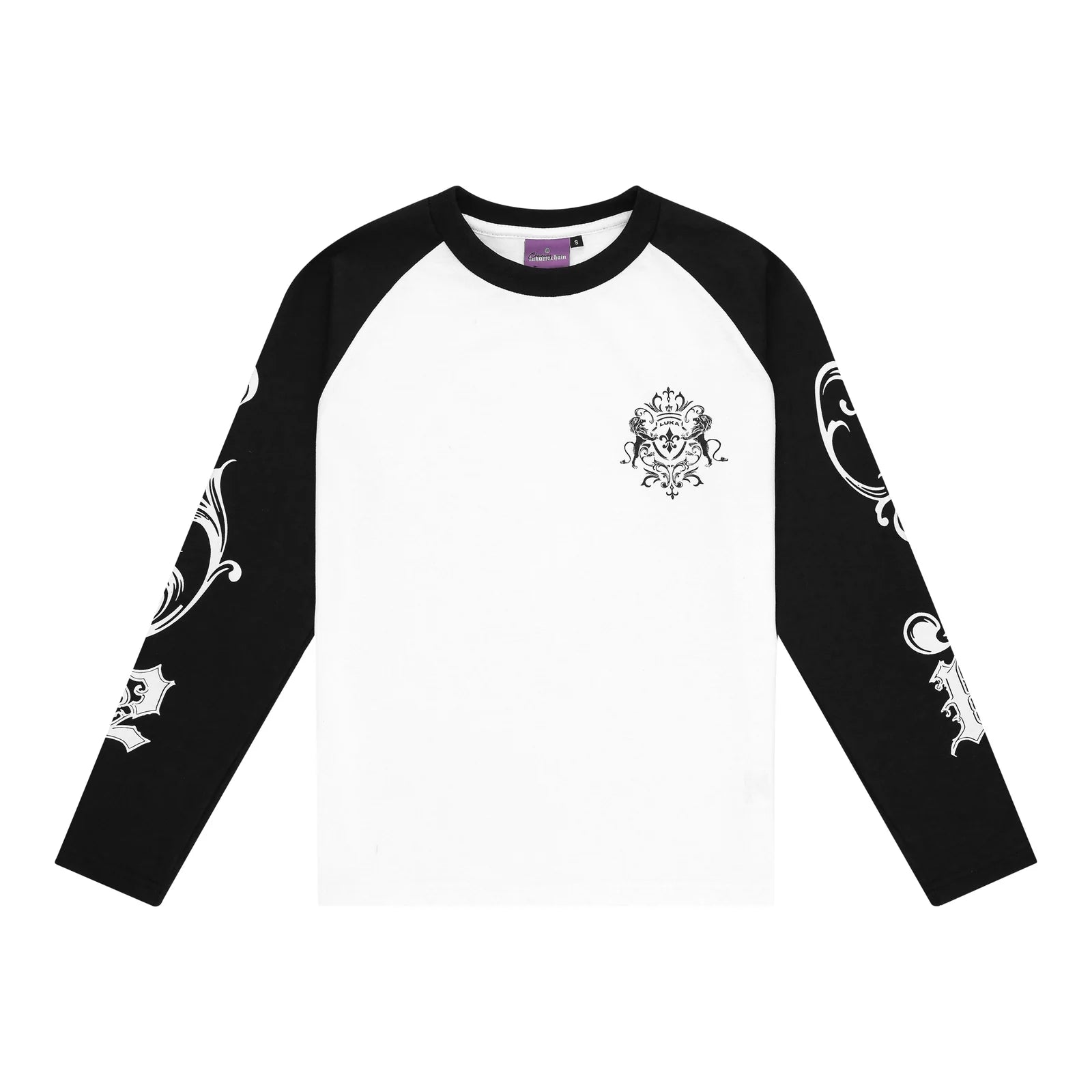 LUKAMACHAIN Longsleeve Black - Ancient Flower