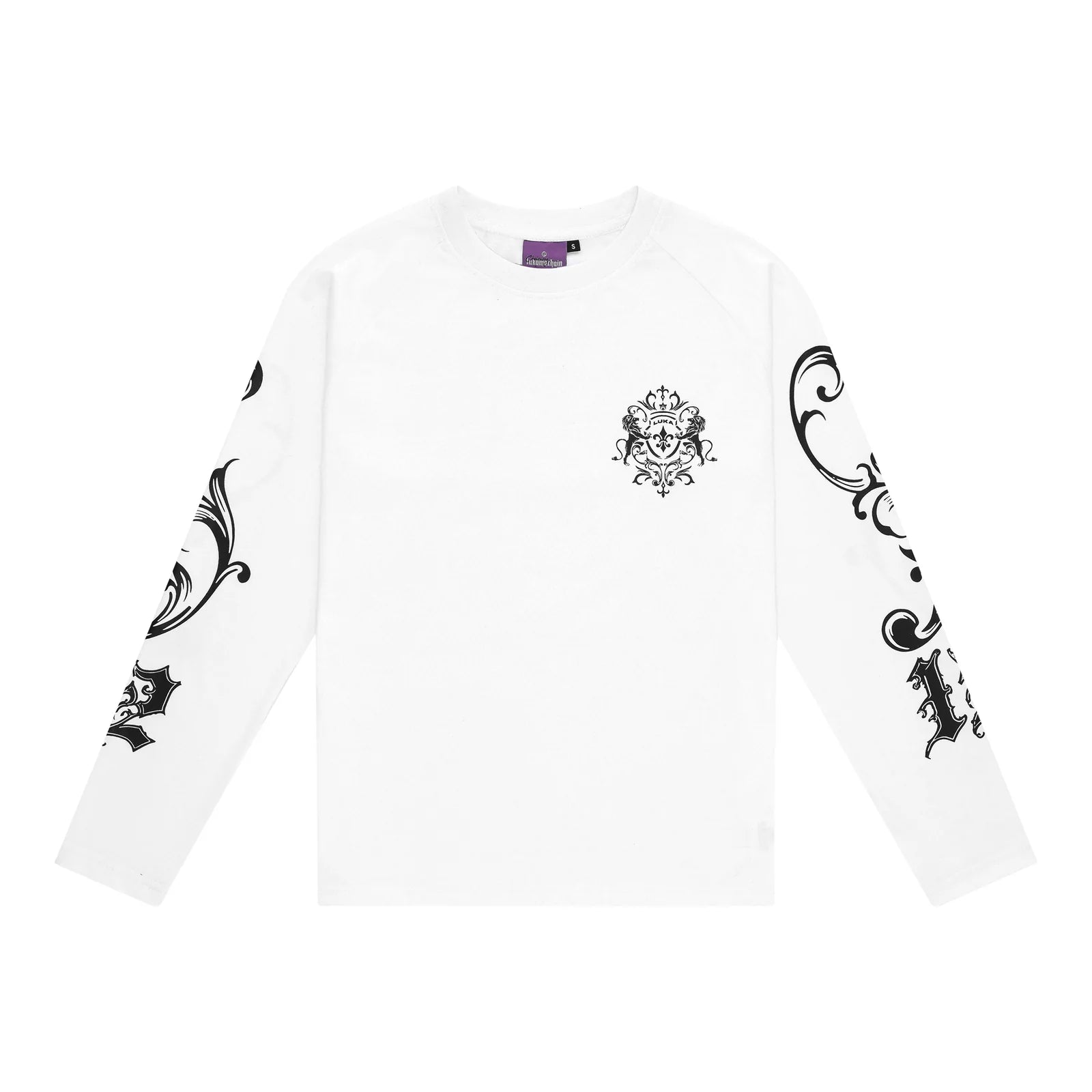 LUKAMACHAIN Longsleeve White - Ancient Flower
