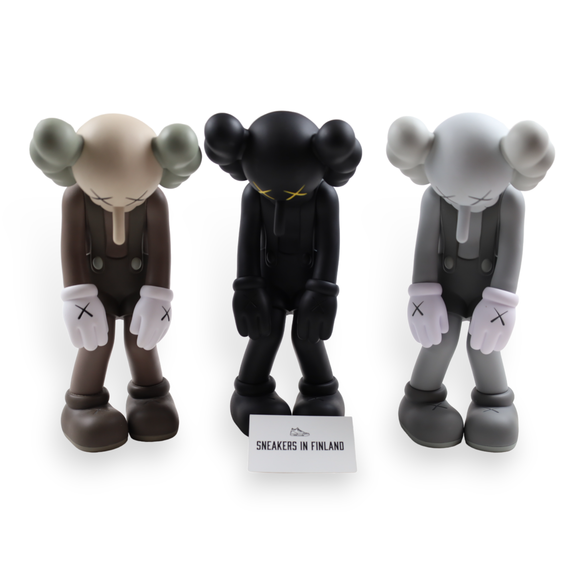 KAWS Small Lie Companion Vinyl Figure Black / Grey / Brown set